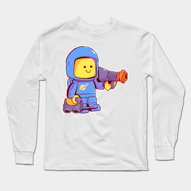 Chibi Spaceman Minifig Long Sleeve T-Shirt by Hojyn